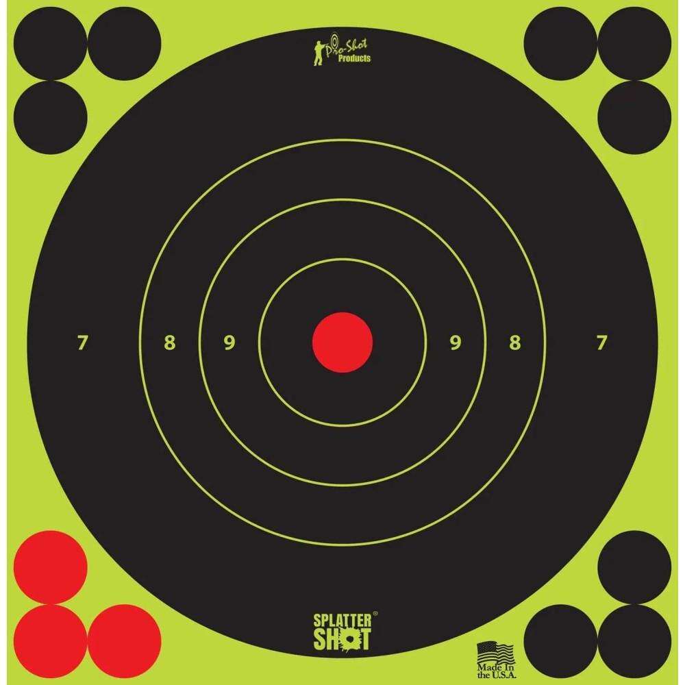 Targets Pro Shot Products Ready Series 6"" Splatter Shot Bullseye Green - 12 Qty. Pack • Model: Ready Series